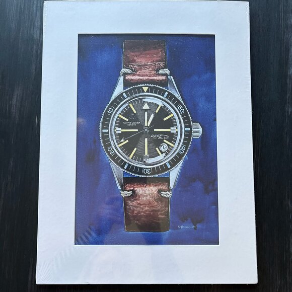 Favre Leuba Geneve Deep Blue Watch Painting Poster - Picture 2 of 5